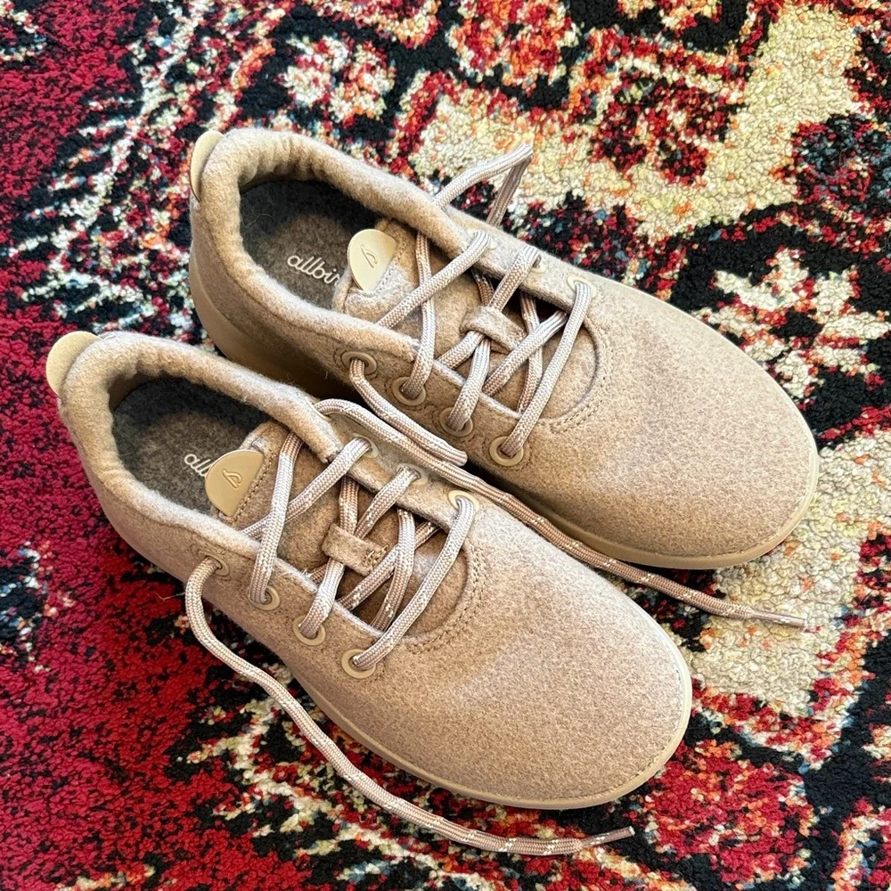 Allbirds Women's Tan Wool Sneakers - Picture 1 of 7